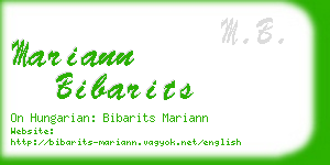 mariann bibarits business card